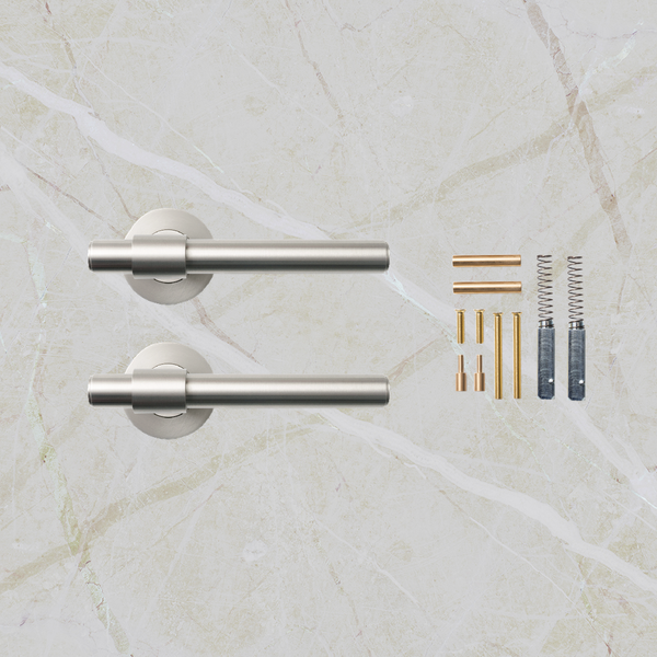 Momo Handles Belgravia Plain Lever Handle Set Dull Brushed Nickel