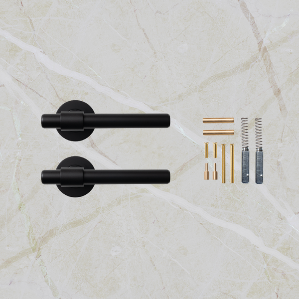 Momo Handles Belgravia Plain Lever Handle Set Matte Black