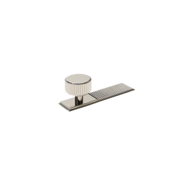 Momo Handles Barrington Round Knob Backplate 32mm Polished Nickel