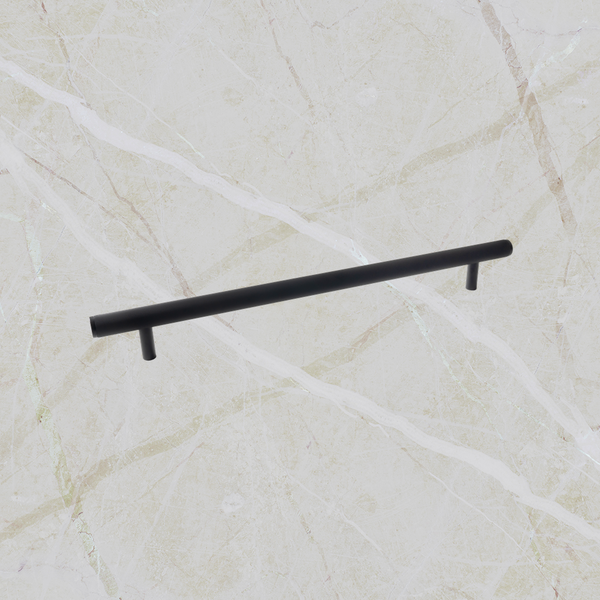 Momo Handles Bellevue Knurled Solid Brass Entrance Pull Handle Matte Black