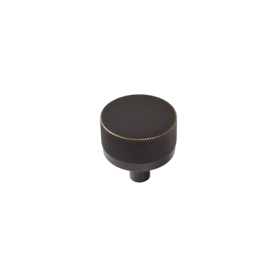 Momo Handles Bellevue Knurled Knob Solid Brass 35mm Dark Bronze