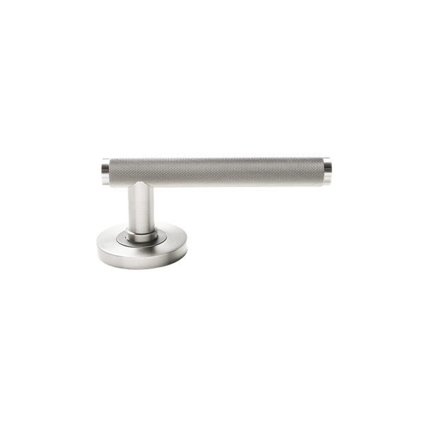 Momo Handles Bellevue Solid Brass Knurled Tubular Latch Passage Lever Set Dull Brushed Nickel