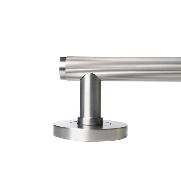 Momo Handles Bellevue Solid Brass Lined Lever Entrance Set Dull Brushed Nickel