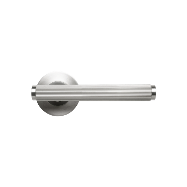 Momo Handles Bellevue Solid Brass Lined Mortice Lock Passage Lever Set Dull Brushed Nickel