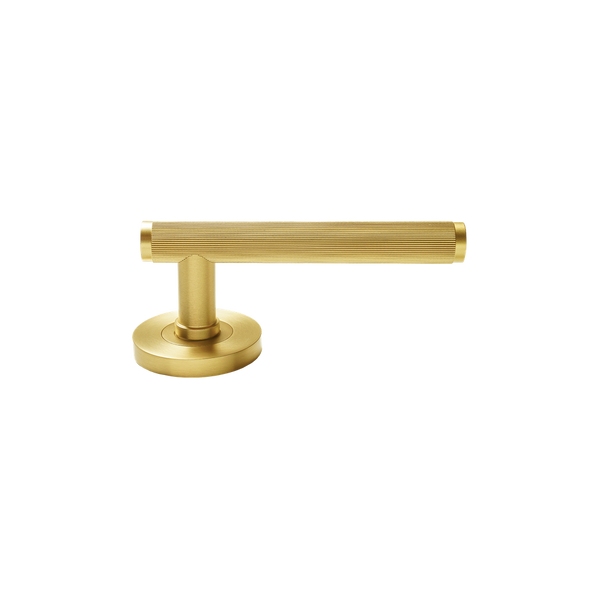 Momo Handles Bellevue Solid Brass Lined Mortice Lock Privacy Lever Set Brushed Satin Brass