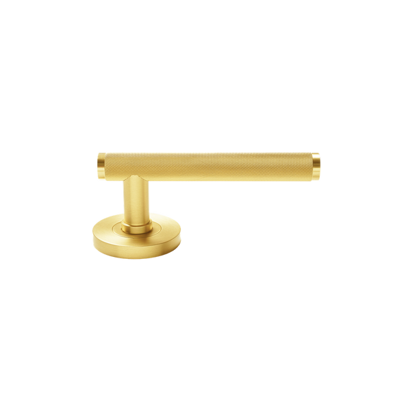 Momo Handles Bellevue Knurled Lever Handle Set Brushed Satin Brass
