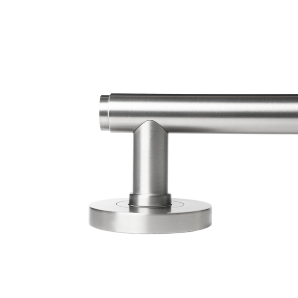 Momo Handles Bellevue Solid Brass Plain Mortice Lock Passage Lever Set Dull Brushed Nickel