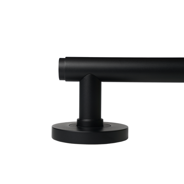 Momo Handles Bellevue Solid Brass Plain Tubular Latch Passage Lever Set Matte Black