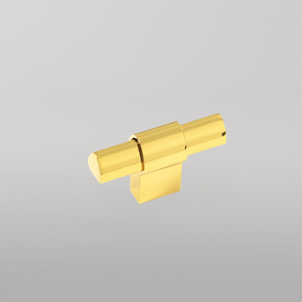 Momo Handles Momo Casper T Knob 60mm Polished Gold