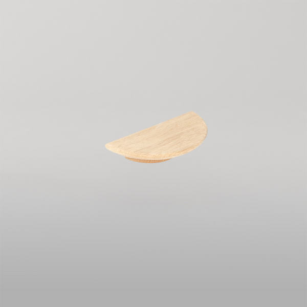 Momo Handles Momo Daintree Half Round Timber Handle 100mm Raw American Oak