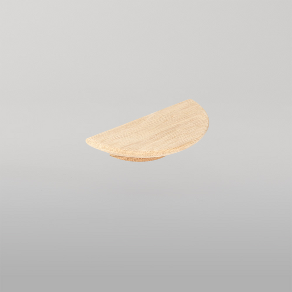 Momo Handles Momo Daintree Half Round Timber Handle 150mm Raw American Oak