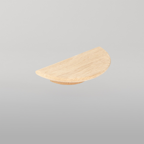 Momo Handles Momo Daintree Half Round Timber Handle 200mm Raw American Oak
