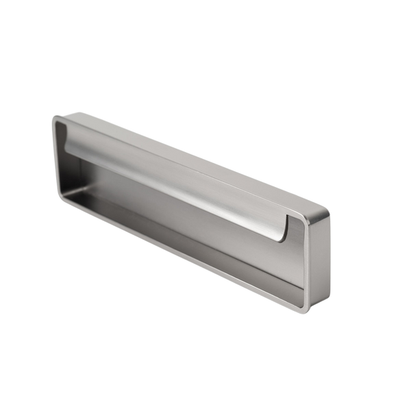 Momo Handles Momo Fold Flush Pull Handle 128mm Brushed Nickel