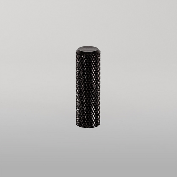 Momo Handles Momo Graf Knurled Cylinder Knob 10mm Brushed Black