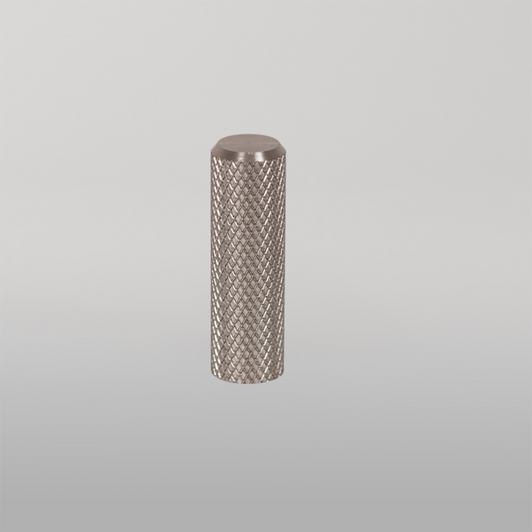 Momo Handles Momo Graf Knurled Cylinder Knob 10mm Dull Brushed Nickel