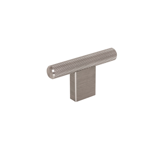 Momo Handles Momo Graf Knurled T Knob 60mm Dull Brushed Nickel