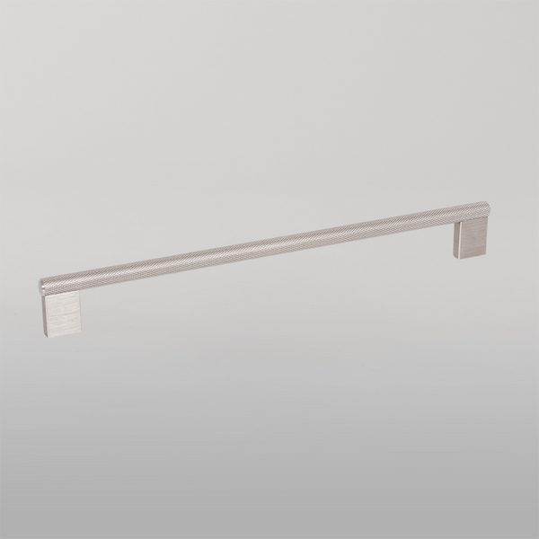 Momo Handles Momo Graf Knurled D Handle 256mm Dull Brushed Nickel