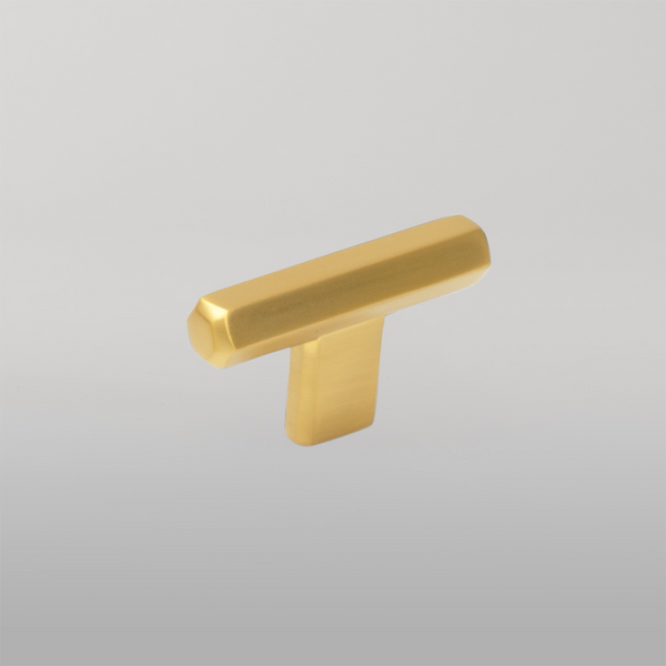 Momo Handles Momo Hendrix T Knob 60mm Brushed Satin Brass