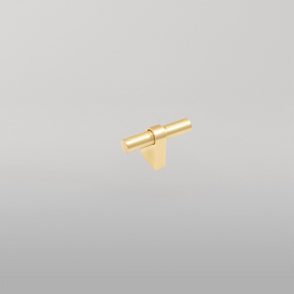 Momo Handles Momo Loreto T Knob 60mm Brushed Matte Brass