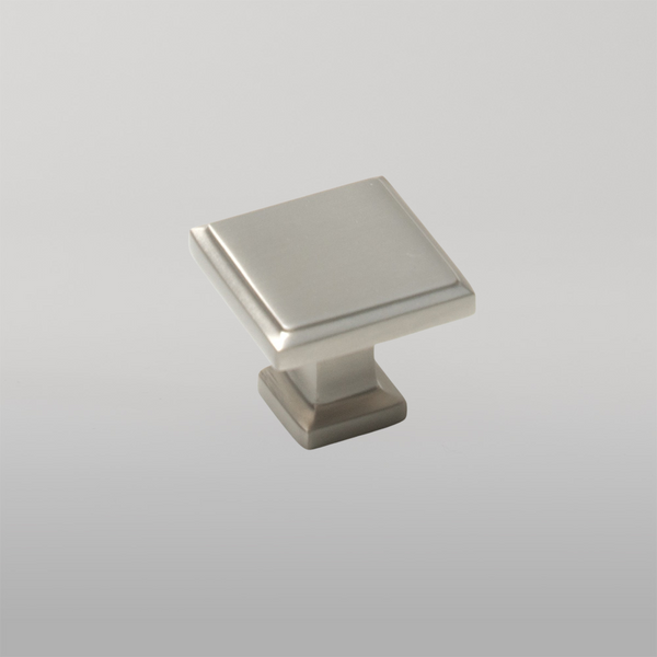 Momo Handles Momo Lucca Square Knob 30mm Dull Brushed Nickel