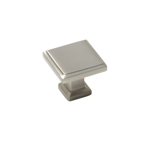 Momo Handles Momo Lucca Square Knob 30mm Dull Brushed Nickel