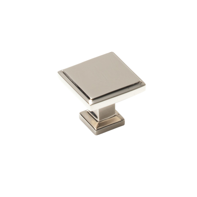 Momo Lucca Square Knob 30mm Polished Nickel