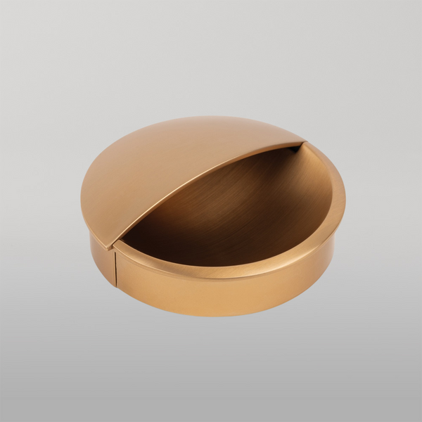 Momo Handles Momo Lidd Flush Pull 60mm Brushed Dark Brass
