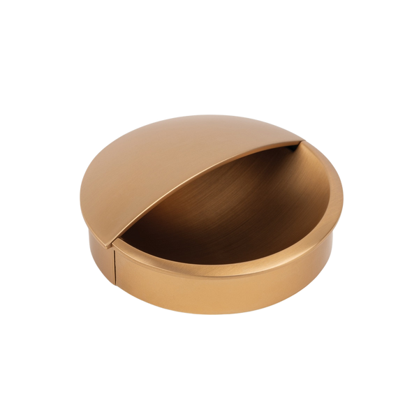 Momo Handles Momo Lidd Flush Pull 60mm Brushed Dark Brass