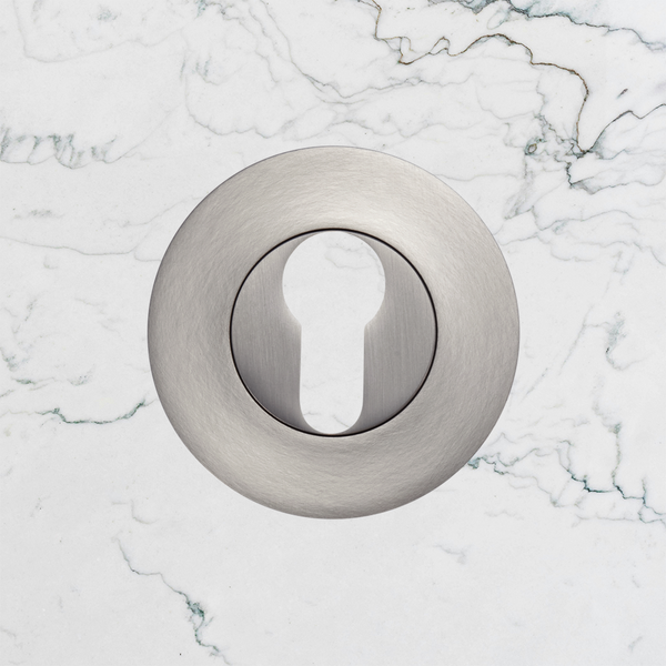 Momo Handles Euro Cylinder Escutcheon Set Dull Brushed Nickel