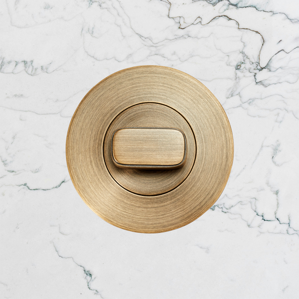 Momo Handles Privacy Thumb Turn Set Dark Brushed Brass