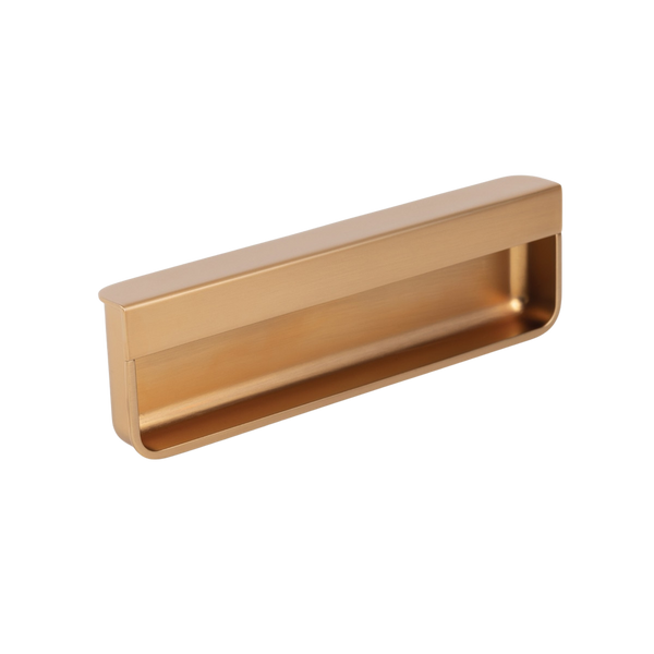 Momo Handles Momo Moule Edge Flush Pull 128mm Brushed Dark Brass