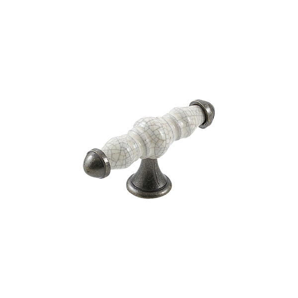 Momo Handles Momo Trianon T Knob 90mm Crackle & Antique Brass