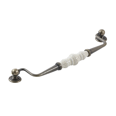 Momo Handles Momo Trianon Swivel Bail 224mm Cream Crackle & Antique Brass