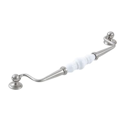 Momo Handles Momo Trianon Swivel Bail 224mm White & Brushed Nickel