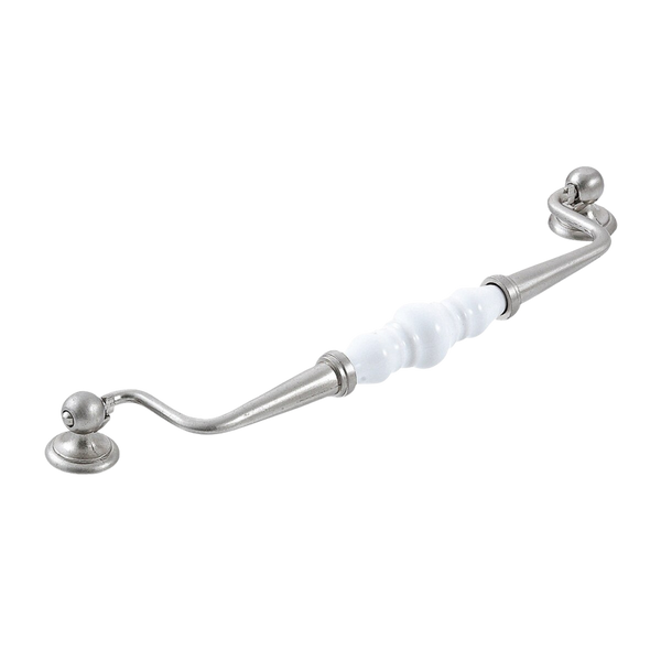Momo Handles Momo Trianon Swivel Bail 224mm White & Brushed Nickel