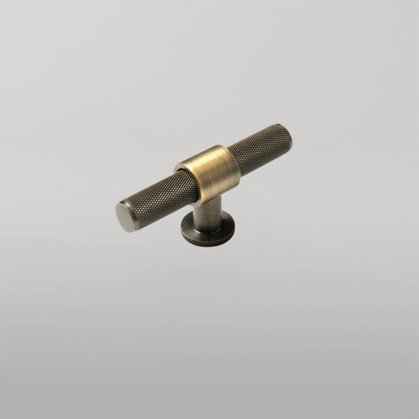 Momo Handles Momo Belgravia Solid Brass T Knob 82mm Dark Brushed Brass