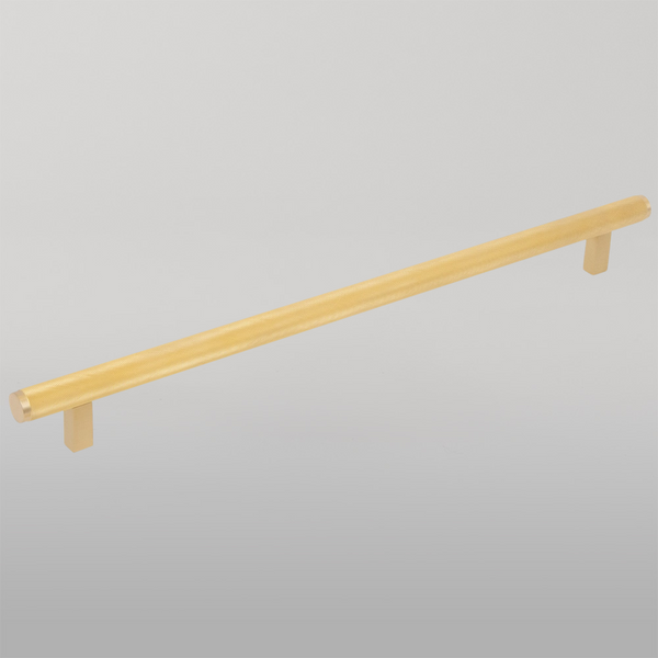 Momo Handles Momo Bellevue Solid Brass Knurled Appliance Pull 416mm Brushed Satin Brass