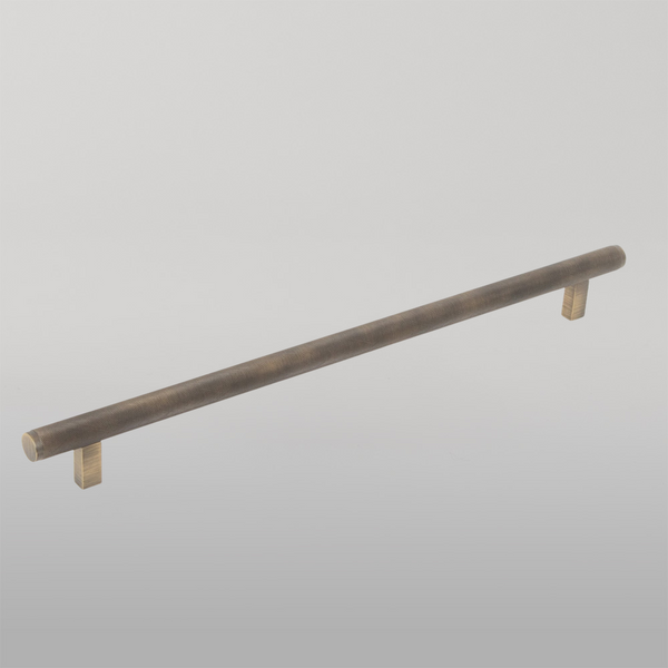 Momo Handles Momo Bellevue Solid Brass Knurled Appliance Pull 416mm Dark Brushed Brass