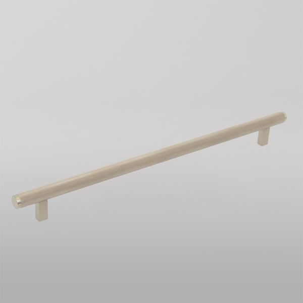 Momo Handles Momo Bellevue Solid Brass Knurled Appliance Pull 416mm Dull Brushed Nickel