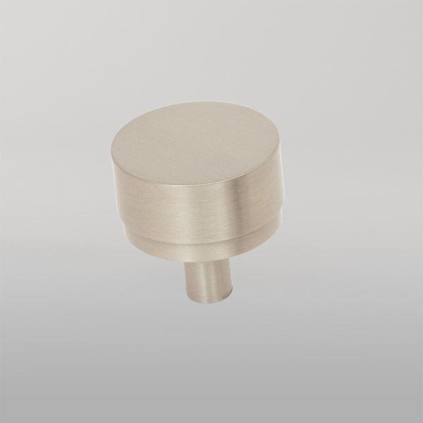 Momo Handles Momo Bellevue Solid Brass Plain Knob 35mm Dull Brushed Nickel