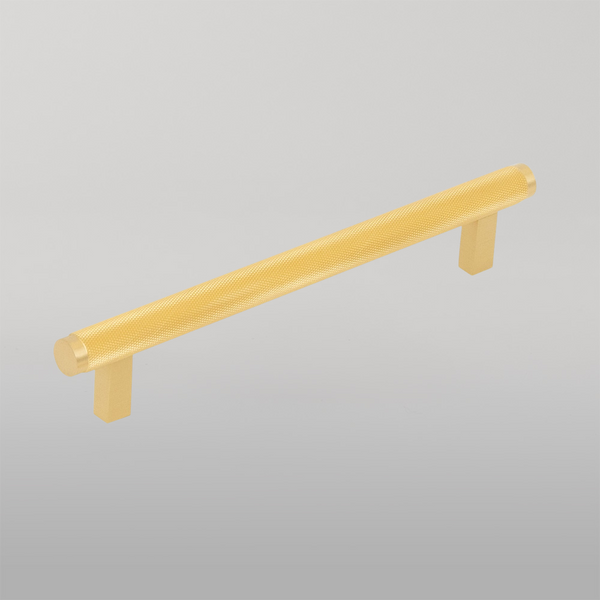 Momo Handles Momo Bellevue Solid Brass Knurled Bar Pull 160mm Brushed Satin Brass