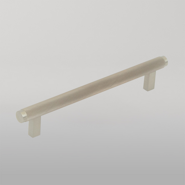 Momo Handles Momo Bellevue Solid Brass Knurled Bar Pull 160mm Dull Brushed Nickel