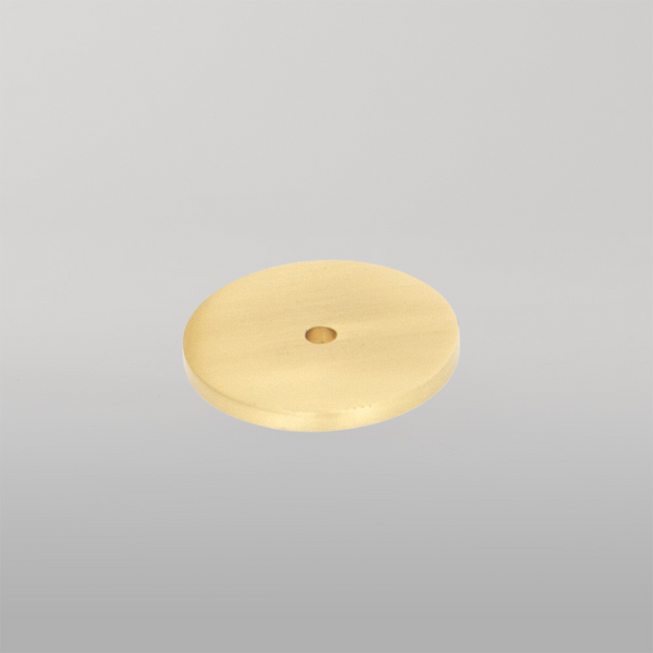 Momo Handles Momo Bellevue Solid Brass Knob Backplate Brushed Satin Brass