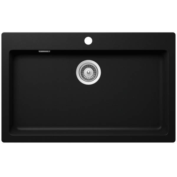 Schock Signus Large Single Bowl Sink 1 Tap Hole Puro Black