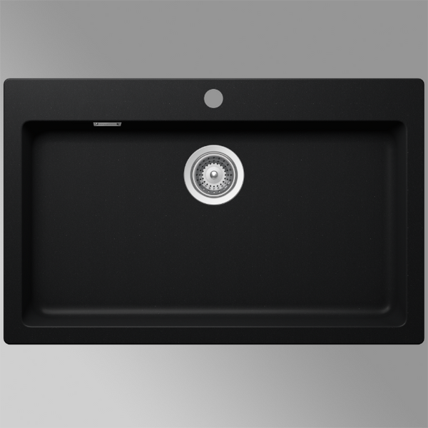 Schock Signus Large Single Bowl Sink 1 Tap Hole Puro Black