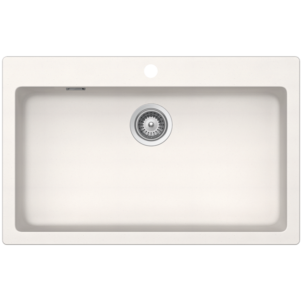 Schock Signus Large Single Bowl 1 Tap Hole Polaris White