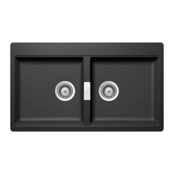 Schock Horizont Stone Double 1 Tap Hole Bowl Grey