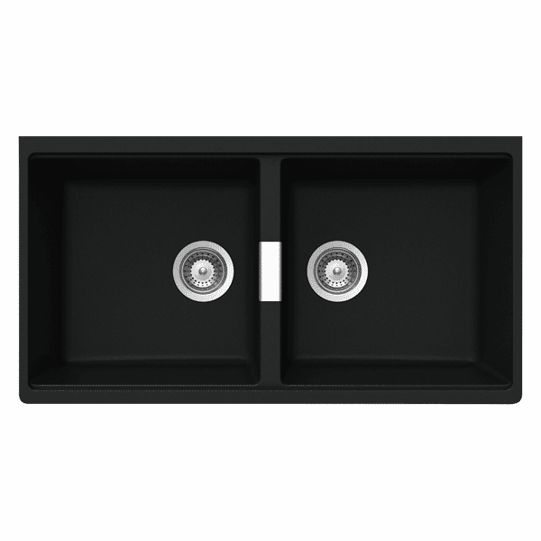 Schock Horizont Double Bowl Undermount Magma Black