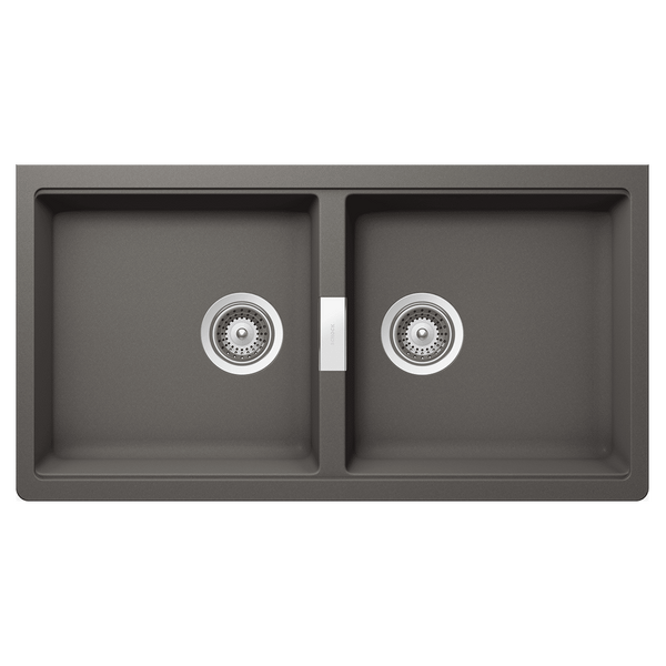 Schock Horizont Double Bowl Undermount Stone Grey