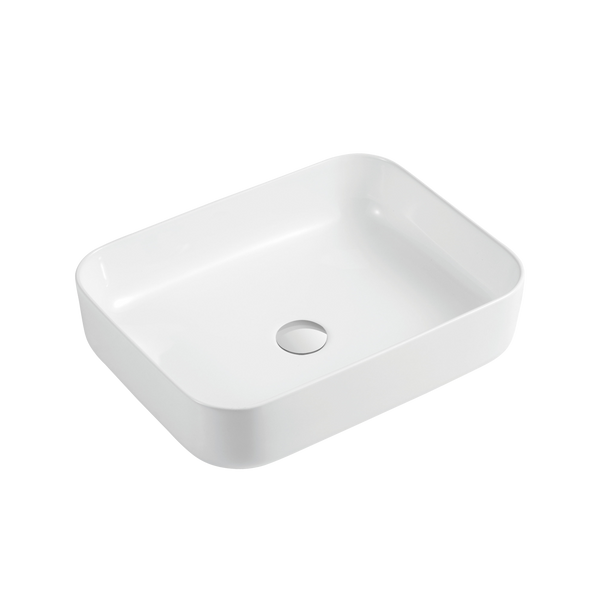 Oliveri Naples Counter Top Rectangular Basin White